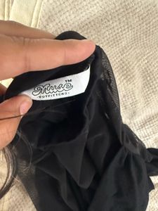 Black Mock Neck Top