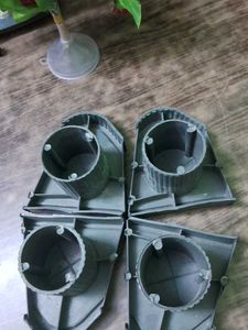 Unique Tiered Black Vase of 4