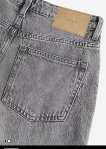 Grey Wash Baggy Denim Jeans