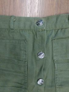 Green Jacket and Skirt Set