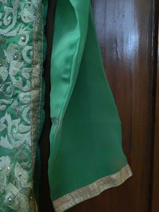 Green Embroidered Kurta