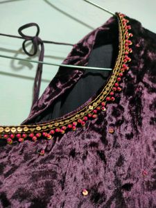 Beautiful anarkali with sequins work