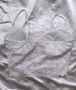Elegant White Lace Corset Bra