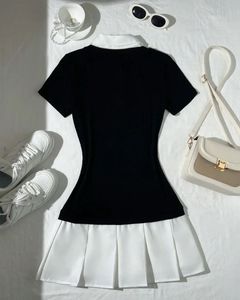 (new) Littlebox Chic Black &amp; White Collared Dress