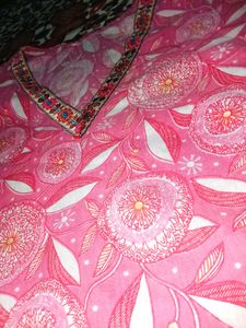 Pink floral kurti for college wear...💗✨