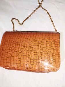 Chic Crocodile Embossed Shoulder Bag