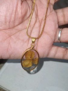 Dried Flower Resin Pendant Necklace