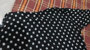 Elegant Black &amp; White Printed Kurta