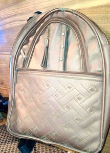 Free with drawer 🎀Stylish Rose Gold Backpack
