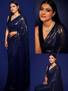 All over Sequence Partywear Blue Saree