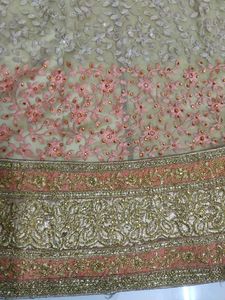 Elegant Gold Sequined Lehenga Choli Set