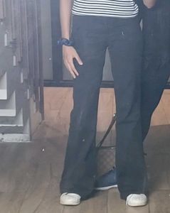 Flared Dark Wash Denim Jeans