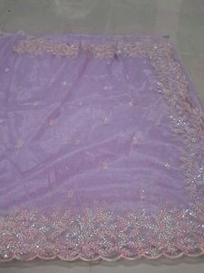 Elegant Lavender Sequined Saree