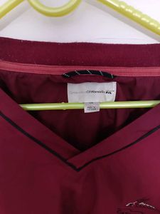 Men's Burgundy Pullover Jacket