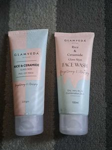 Glamveda Rice &amp; Ceramide Face Wash Duo