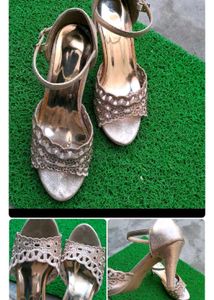 Golden Colour Heels Today Offer