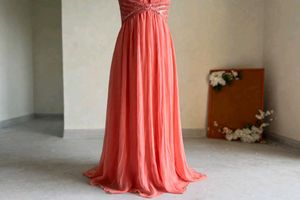 With freebies 🫶 Elegant Coral Evening Gown🎀🌼