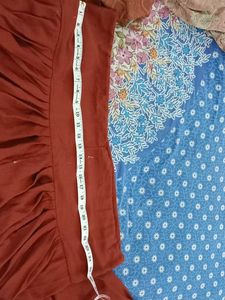 Elegant Brown Embroidered Salwar Kameez
