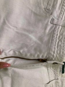 white Flared Pant
