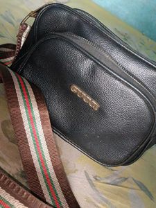 Gucci Black Leather Crossbody Bag