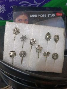 Mini Nose Studs - 10 Pcs Set
