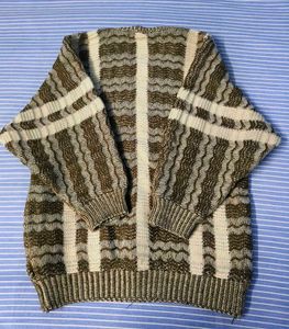Cozy Checkered Knit Sweater