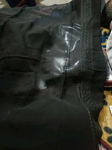 New Black Sequence saree with attached blouse piec