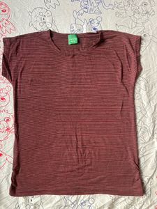 Striped Maroon T-Shirt