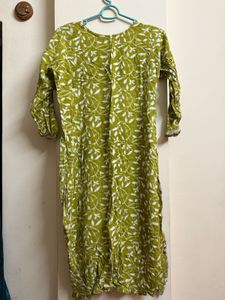 Designer Green Leaf Print Kurta