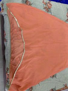 coral and baiege kurta set with under shirt