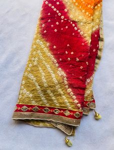 Jaipuri Silk Bandhej Odhani❤️