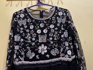 *PRICE DROP*AND Black Floral Straight Gown Size XL
