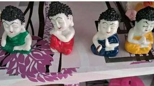 Colorful 8 Piece Laughing Budha...