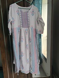White Printed Kurta