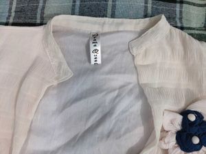 Sheer Duster with Floral Accent