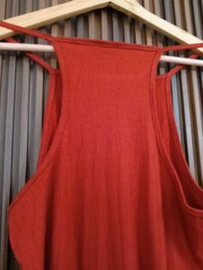Red Spaghetti Strap Midi Dress