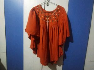 Bohemian Women Top With Jaipuri Print Skirt