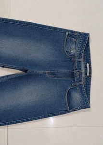 Classic Blue Wash Wide Leg Jeans
