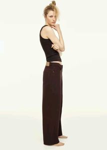 H&M Dark Brown Wide Regular Jeans