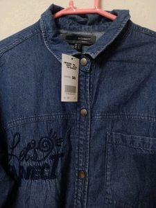 Trendy Denim Long Top For Women #ENT