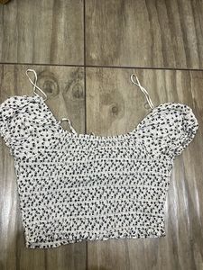 Floral Smocked Crop Top