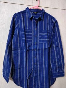 Roadster Blue Striped Button-Up Shirt