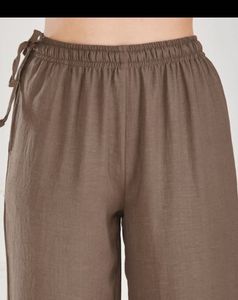 Shein Comfortable Brown Linen Pants