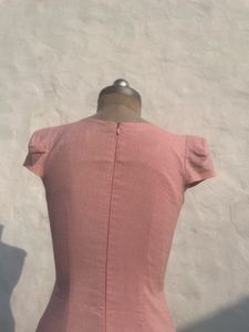 Chic Pink Double-Breasted Dress