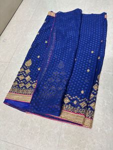 Royal Blue Embroidered Lehenga Skirt
