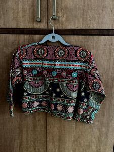 Embroidered Boho Crop Jacket