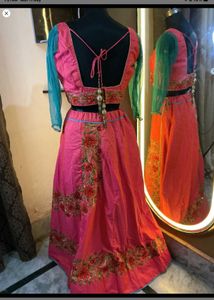 Beautiful Pink Embroidered Lehenga Choli designer