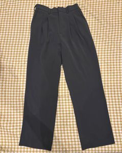 office wear formal Grey Wide-Leg Pants