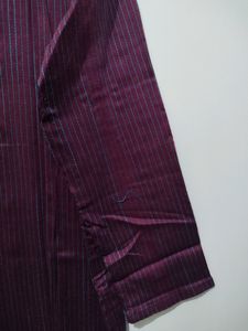 Bollywood Vogue Purplish Pink Kurta Blue Stripes