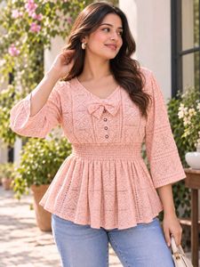 Chic Lace Peplum Top